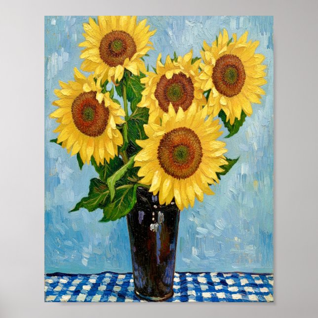 Póster Sunflowers After Van Gogh (Frente)