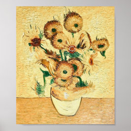 Póster Sunflowers antiguas de Vincent van Gogh