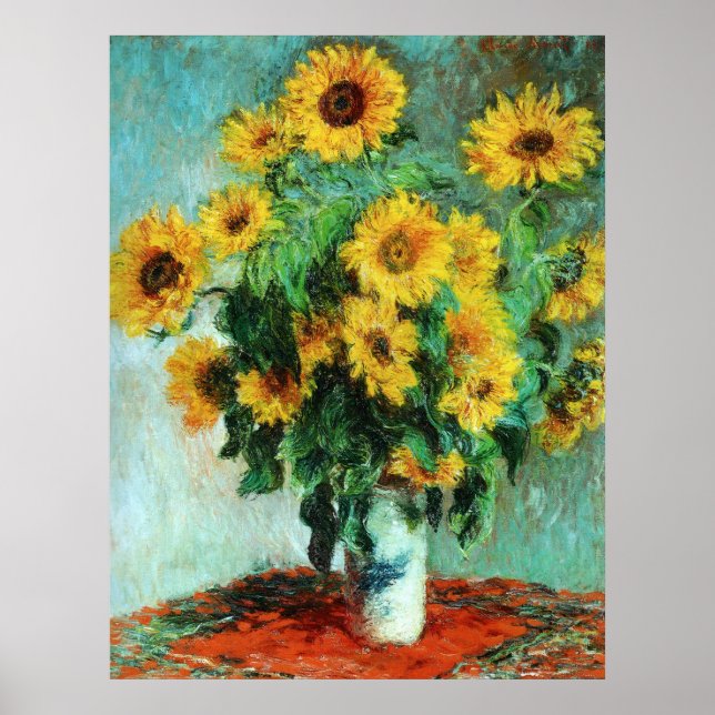Póster Sunflowers by Claude Monet (Frente)