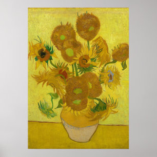 Póster Sunflowers by Van Gogh Painting Art