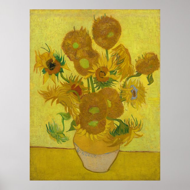 Póster Sunflowers by Vincent van Gogh Poster (Frente)