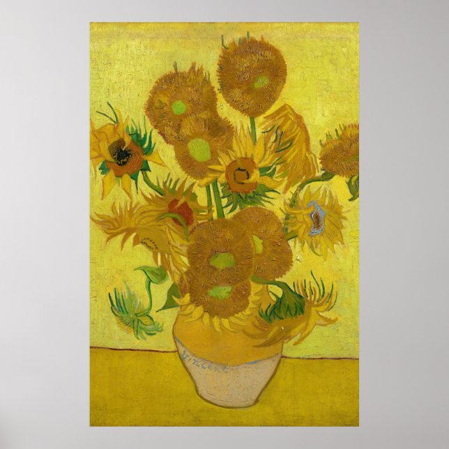 Póster Sunflowers de Van Gogh Painting Art (Frente)
