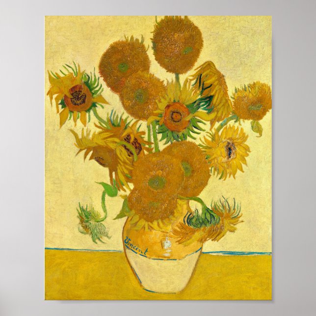 Póster Sunflowers de Vincent Van Gogh (Frente)