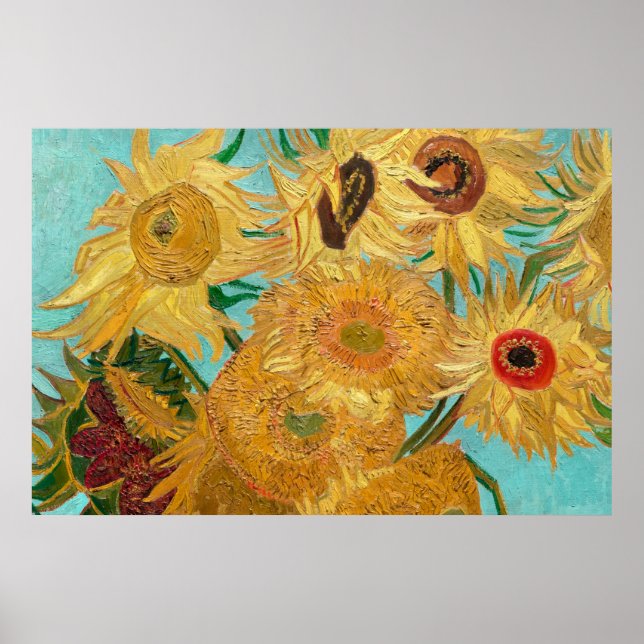 Póster Sunflowers de Vincent van Gogh (Frente)