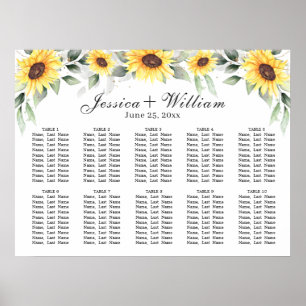 Póster Sunflowers Eucalyptus 10 Tablas Sillones Sillings