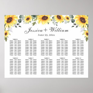 Póster Sunflowers Eucalyptus 10 Tablas Sillones Sillings