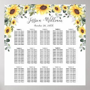 Póster Sunflowers Eucalyptus 15 Mesas Sillones Sillings C