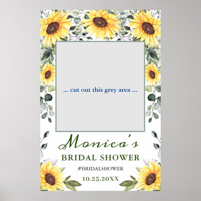 Póster Sunflowers Eucalyptus Bridal Shower Fotograma (Frente)