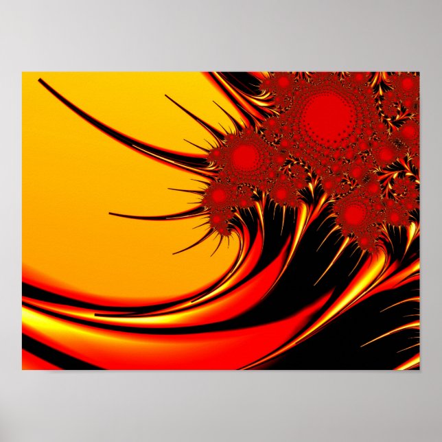 Póster Sunflowers Fine Fractal Art (Frente)