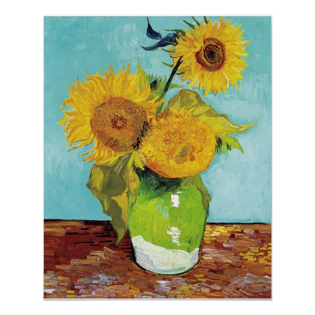 Póster Sunflowers Vincent van Gogh (Anverso)