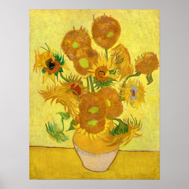 Póster Sunflowers, Vincent van Gogh (Frente)