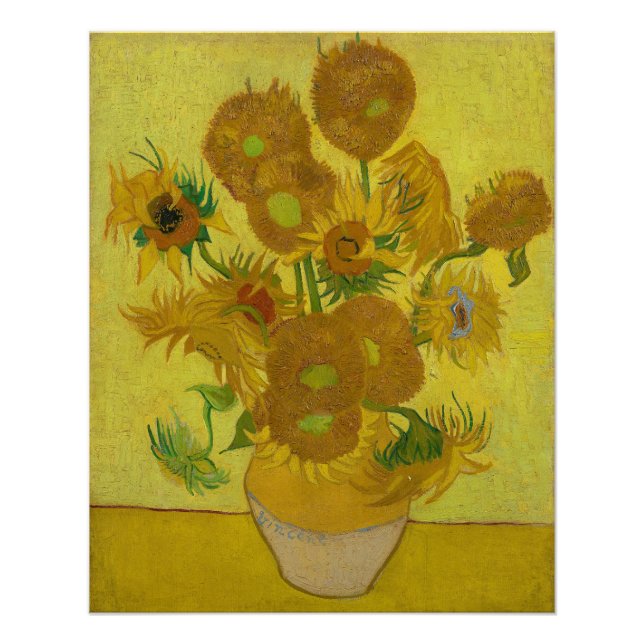 Póster Sunflowers - Vincent van Gogh (Anverso)