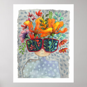 Póster Sunglasses Creativity Art Print