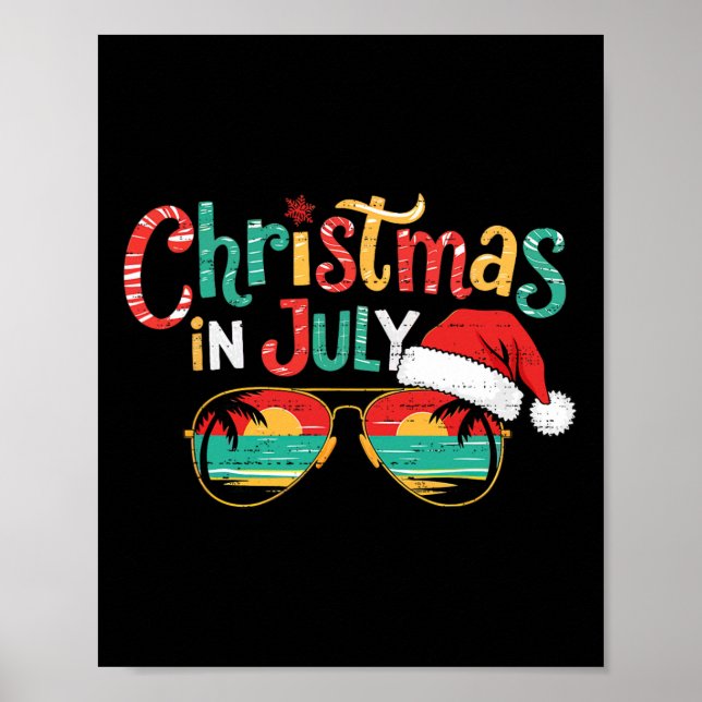 Póster Sungled Christmas In July Summer Xmas Beach Vacati (Frente)