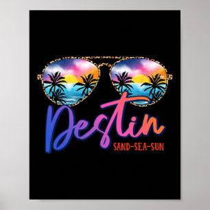 Póster Sungles Destin Florida Beach Vacation Fam Coincide