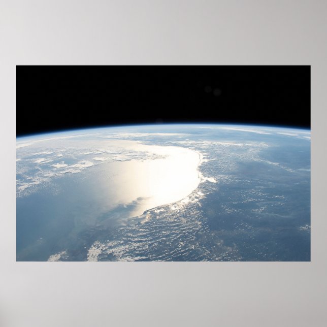 Póster Sunglint Reflexiona Sobre El Golfo De México (Frente)