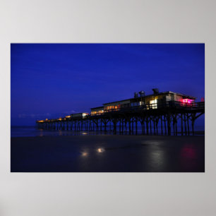 Póster Sunglow Pier Night Stars Daytona Beach Poster