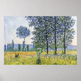 Póster Sunlight Effect under the Poplars  Claude Monet