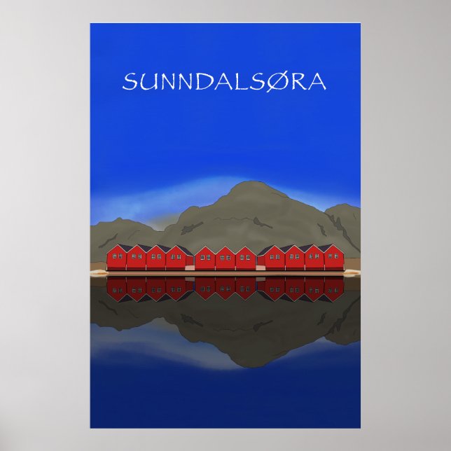 Póster Sunndalsøra Nordmøre Noruega (Frente)