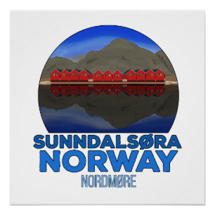 Póster Sunndalsøra Nordmøre Noruega