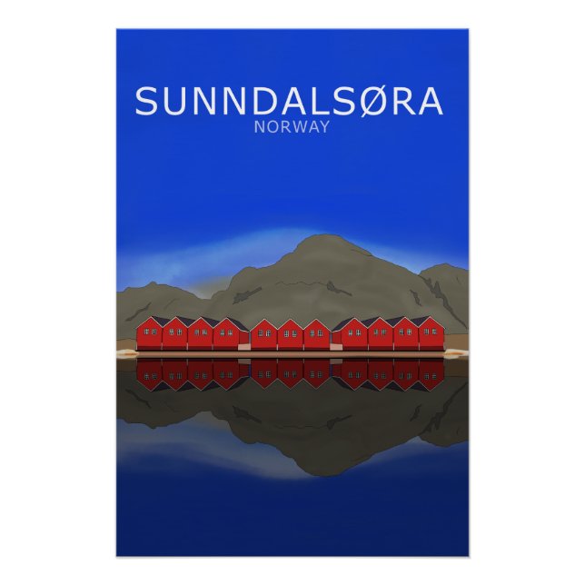 Póster Sunndalsøra Noruega (Anverso)