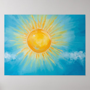 Póster Sunny Blue Sky Art