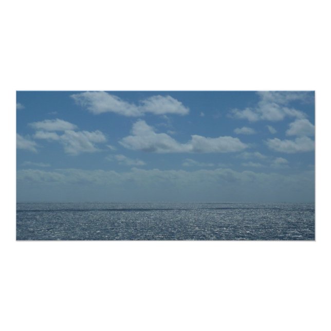 Póster Sunny Caribbean Sea Blue Ocean (Anverso)