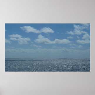 Póster Sunny Caribbean Sea Blue Ocean