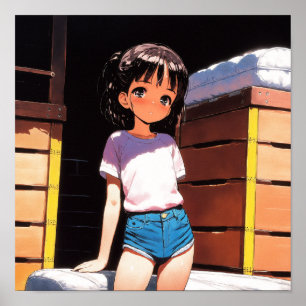 Póster Sunny Day Anime Chica