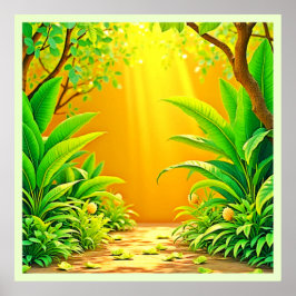 Póster Sunny Nature Path Art