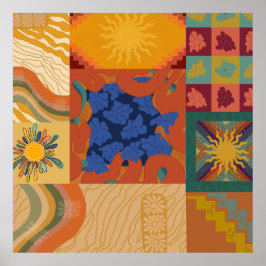 Póster Sunny Vibes Patchwork