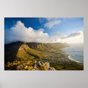 Póster Sunrise Above Camps Bay And Table Mountain