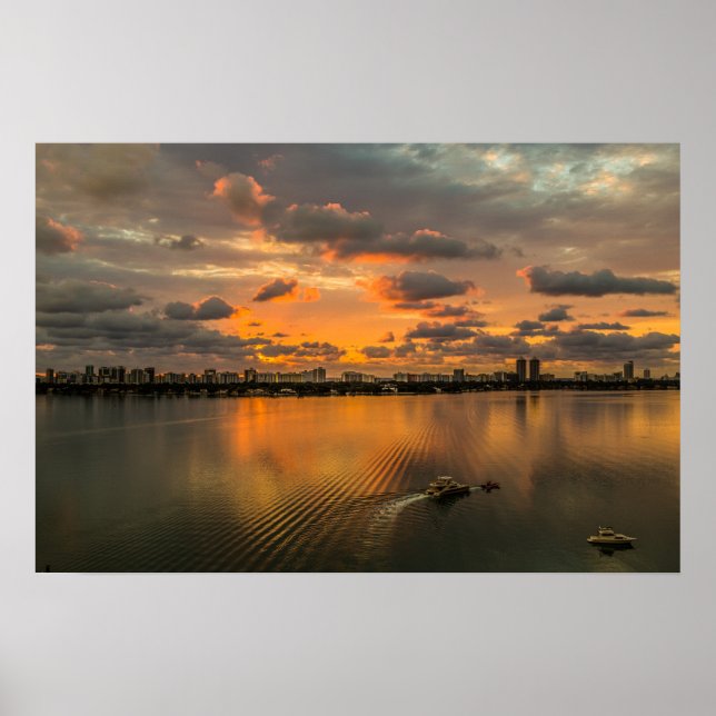Póster Sunrise at Biscayne Bay (Frente)