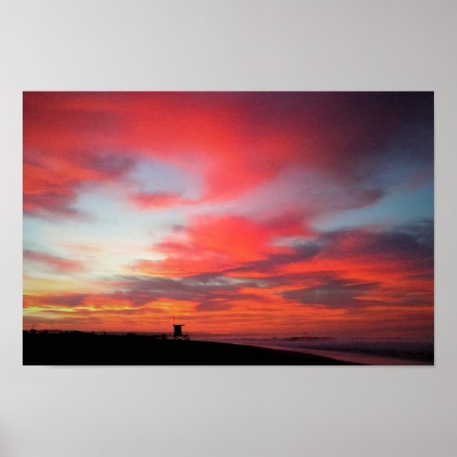 Póster Sunrise at Newport Beach, CA (Frente)