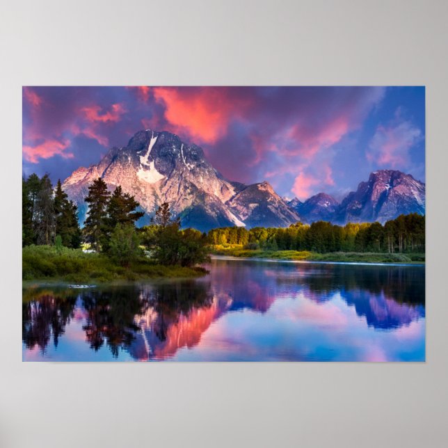 Póster Sunrise at Oxbow Bend (Frente)