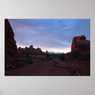 Póster Sunrise at the Windows Trail in Arches
