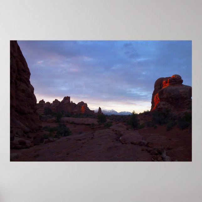 Póster Sunrise at the Windows Trail in Arches (Frente)