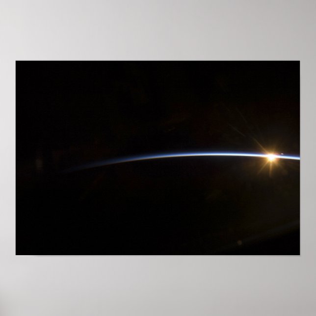 Póster Sunrise como visto en el espacio (Frente)