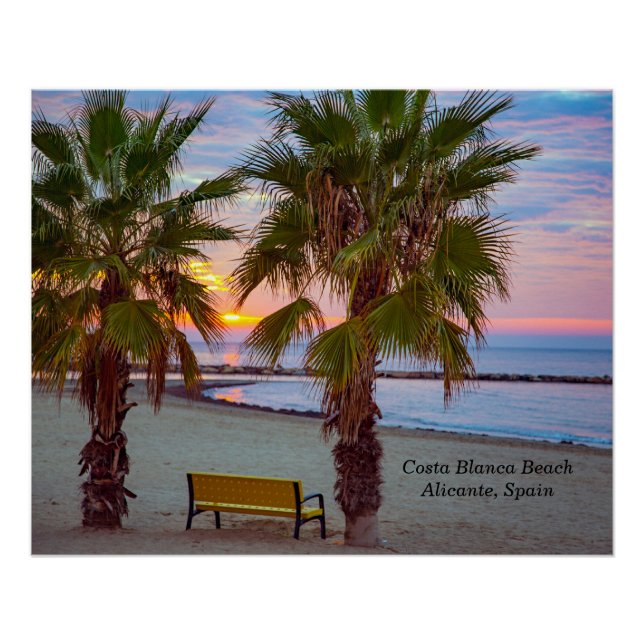 Póster Sunrise, Costa Blanca Beach, España (Anverso)