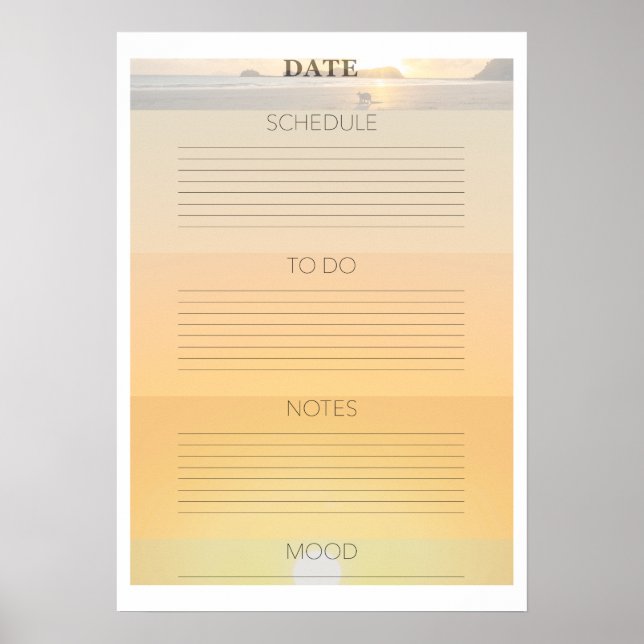 Póster Sunrise Daily Planner (Frente)