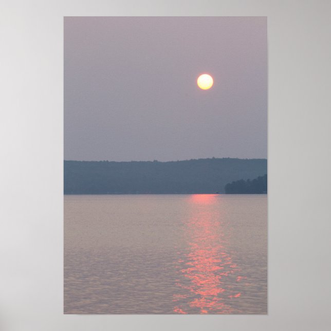 Póster Sunrise, Elk Lake, Michigan. (Frente)