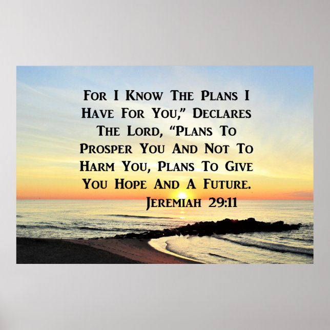PÓSTER SUNRISE JEREMIAH 29:11 BIBLIA VERSE (Frente)