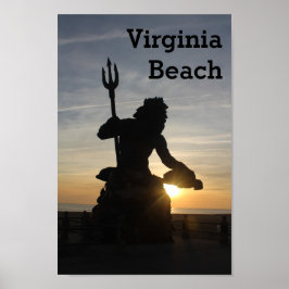 Póster Sunrise King Neptune Virginia Beach
