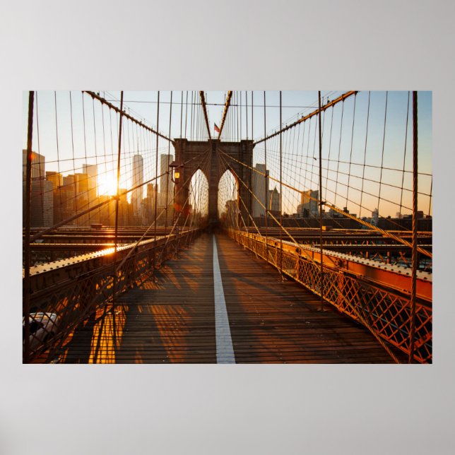 Póster Sunrise New York City Brooklyn Bridge Sunrise (Frente)