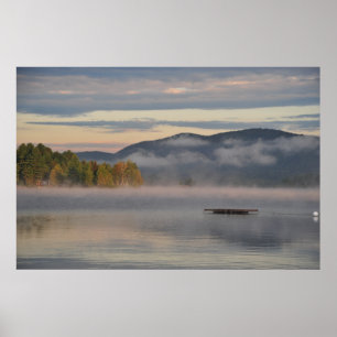 Póster Sunrise on Blue Mountain Lake Poster