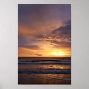 Póster Sunrise over the sea