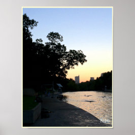Póster "Sunrise Over Water" Barton Springs Austin