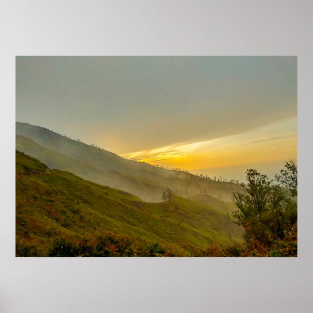 Póster Sunrise - Paisaje paisajístico de la naturaleza (Frente)