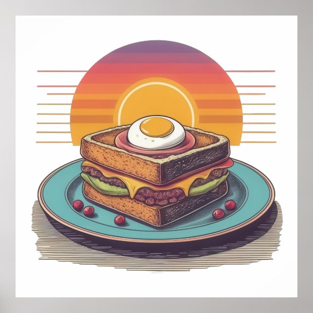 Póster Sunrise Sandwich Delight (Frente)