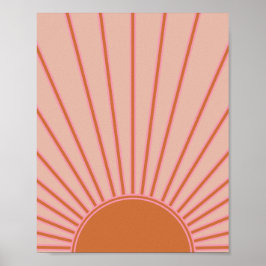 Póster Sunrise Terracotta Earth Tones Sunshine